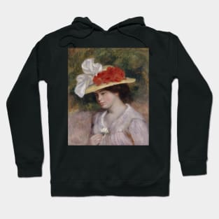 Woman in a Flowered Hat by Auguste Renoir Hoodie